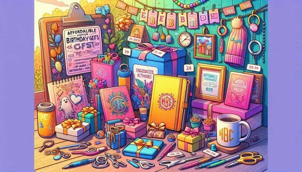 Quais presentes de aniversário baratos são personalizados?