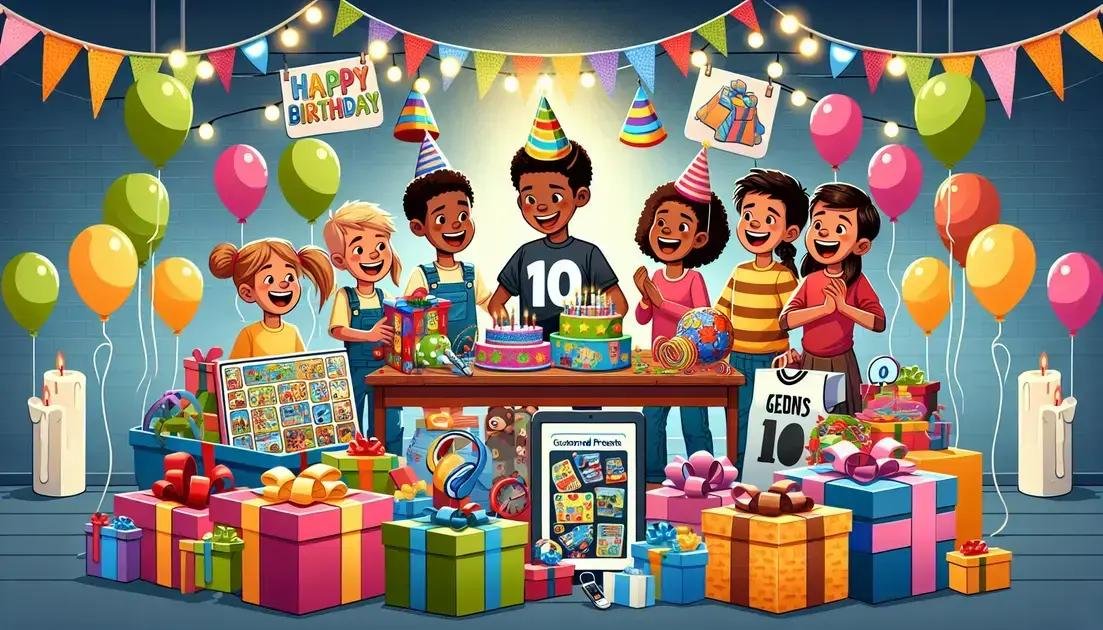 Quais presentes de aniversário são legais para um menino de 10 anos?
